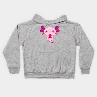 cute axolotl Kids Hoodie